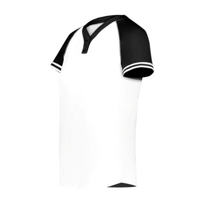 Augusta Sportswear Girls Cutter+ Henley Jersey White/Black M