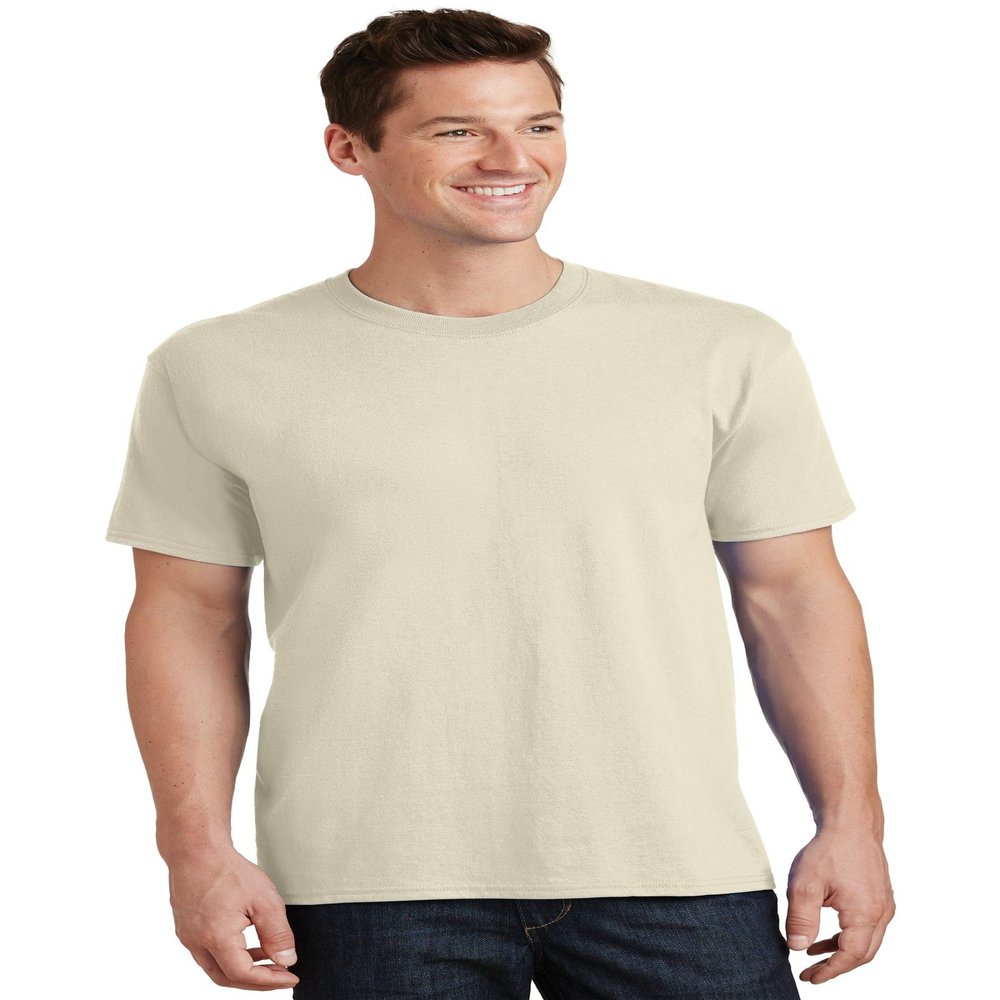 Port & Company - Core Cotton Tee. PC54 Natural