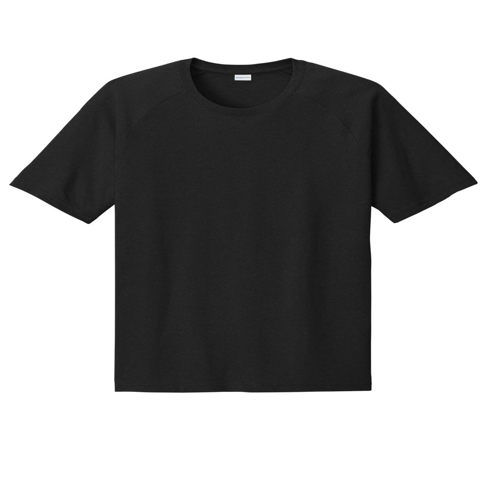 SPORT-TEK Unisex Halftime Raglan Tee Black