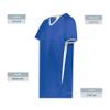 Augusta Sportswear Girls Cutter+ V-Neck Jersey Royal/White L view 4