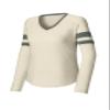 SPORT-TEK Women's Halftime Stripe Long Sleeve V-Neck Tee view 3