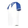 Augusta Sportswear Girls Cutter+ Henley Jersey White/Royal M view 1