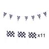 KOMBIUDA Chequered Racing Banners 11pcs Party Banner Hand Waving Flags Perfect for Decorations view 1
