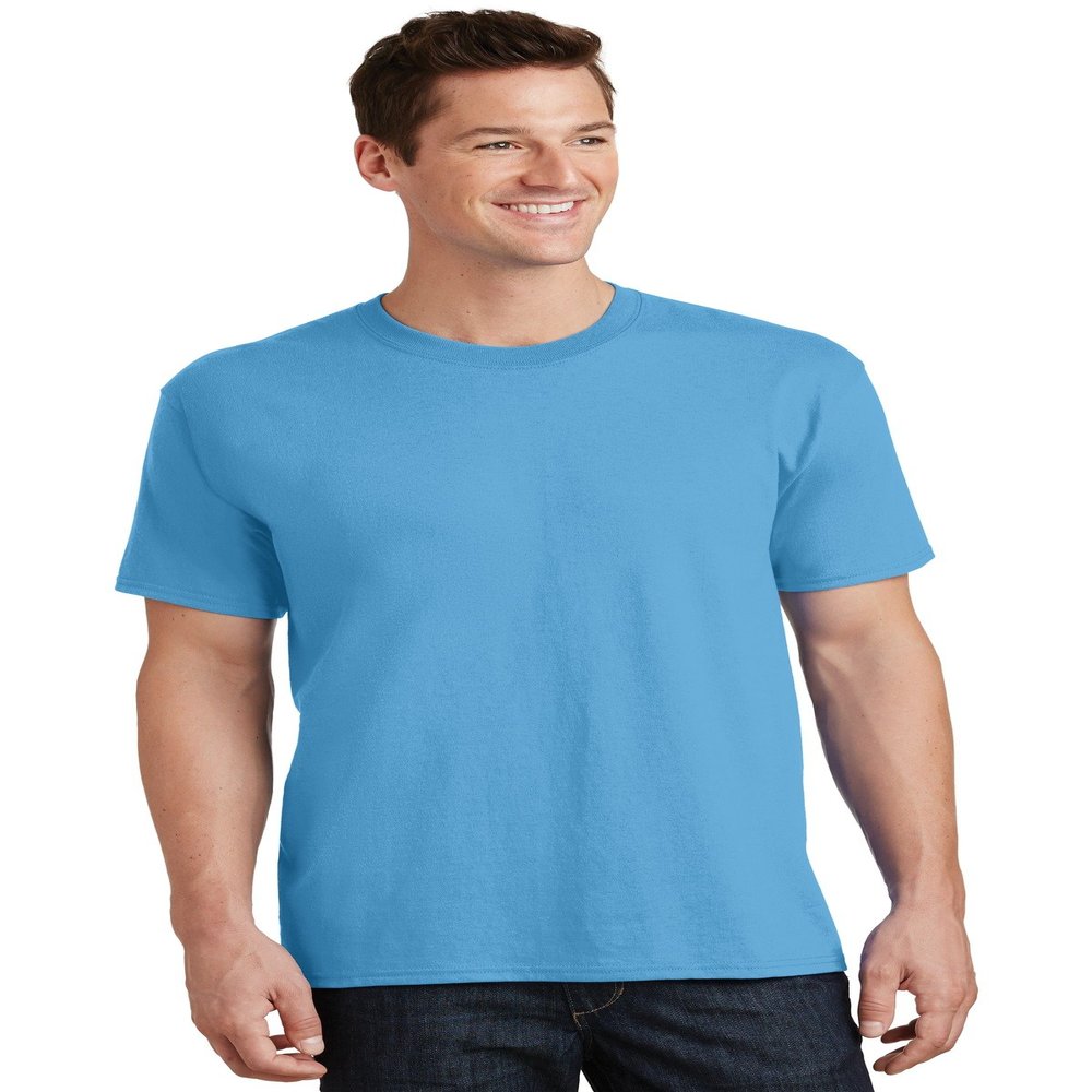 Port & Company - Core Cotton Tee. PC54 Aquatic Blue