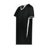 Augusta Sportswear Girls Cutter+ V-Neck Jersey Black/White M