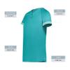 Augusta Sportswear Girls Cutter+ Henley Jersey Teal/White S view 3