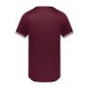 Augusta Sportswear Cutter+ Henley Jersey Maroon/White 2XL view 3