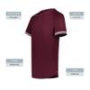 Augusta Sportswear Cutter+ Henley Jersey Maroon/White 2XL view 4