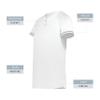 Augusta Sportswear Girls Cutter+ Henley Jersey White/Silver L view 4