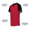 Augusta Sportswear Cutter+ Henley Jersey Scarlet/Black XL view 4