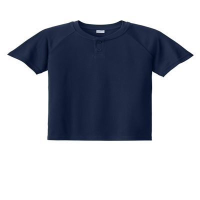 SPORT-TEK Youth PosiCharge Competitor 2-Button Henley True Navy