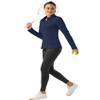 FKEEP Women Long Sleeve Polo Shirt Golf Sport Top Athletic Sportswear Tennis Activewear (Dark Blue, S) view 2