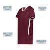 Augusta Sportswear Girls Cutter+ V-Neck Jersey Maroon/White M view 4