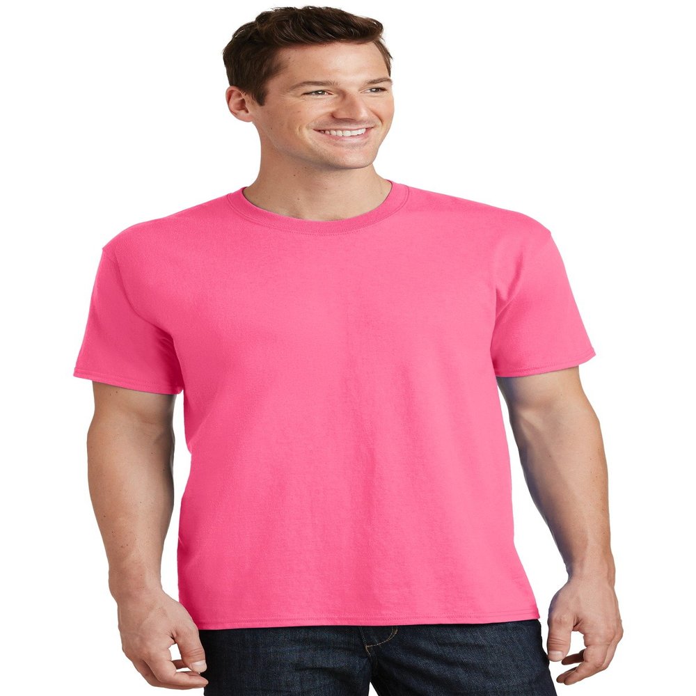 Port & Company - Core Cotton Tee. PC54, Neon Pink*