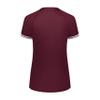 Augusta Sportswear Girls Cutter+ Henley Jersey Maroon/White M view 3