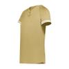 Augusta Sportswear Girls Cutter+ Henley Jersey Vegas Gold/White L view 1