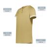 Augusta Sportswear Girls Cutter+ Henley Jersey Vegas Gold/White L view 4