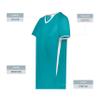Augusta Sportswear Girls Cutter+ V-Neck Jersey Teal/White M view 4