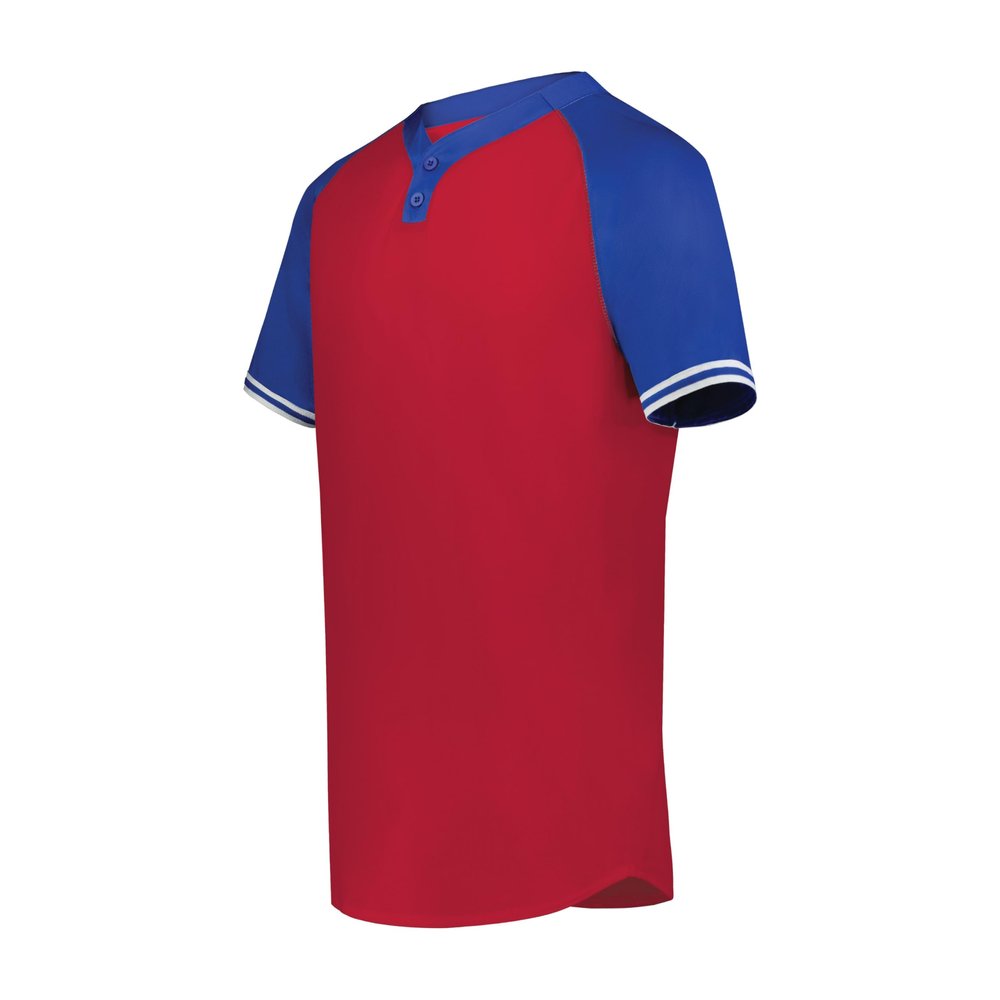 Augusta Sportswear Cutter+ Henley Jersey Scarlet/Royal S