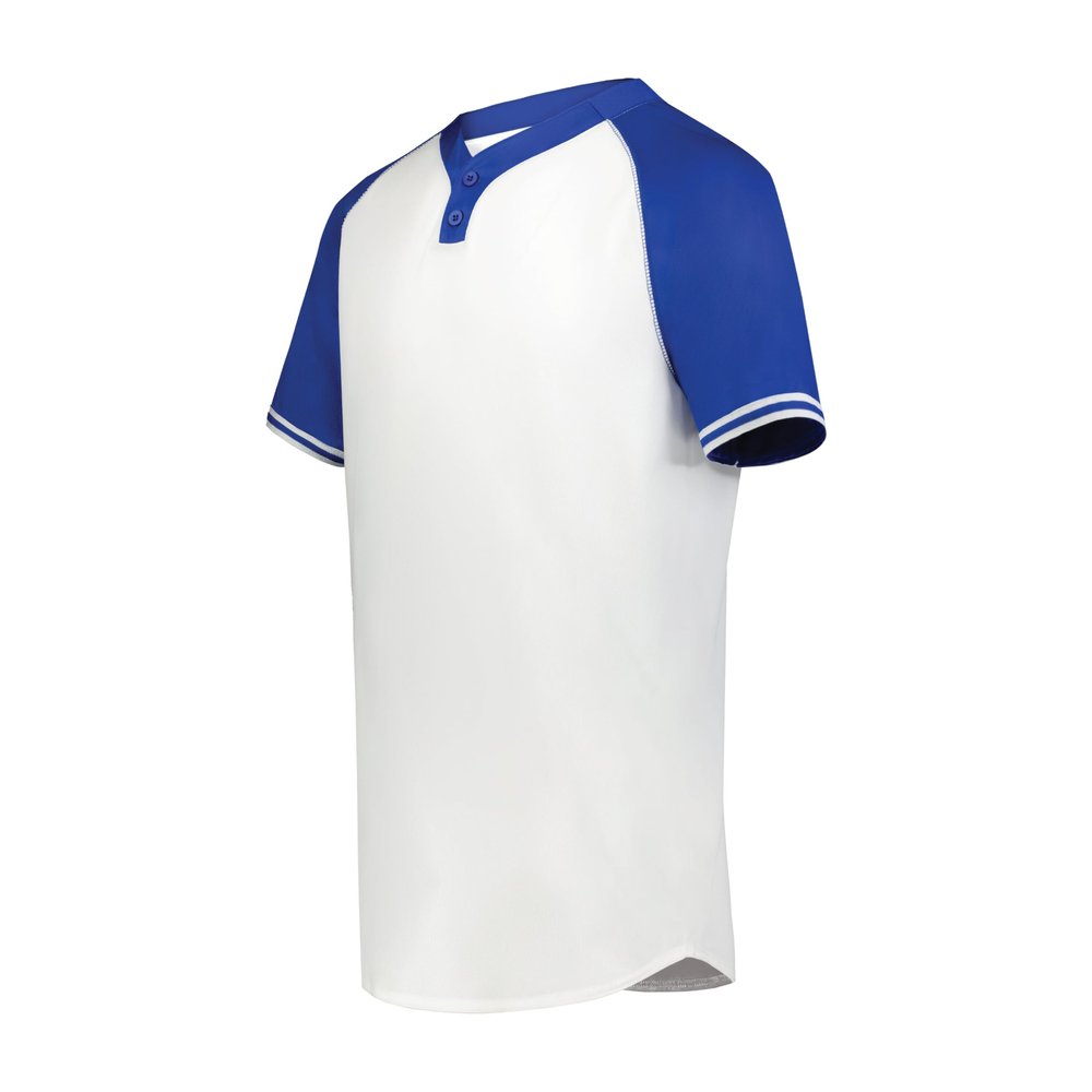 Augusta Sportswear Cutter+ Henley Jersey White/Royal S