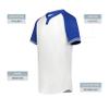 Augusta Sportswear Cutter+ Henley Jersey White/Royal S view 4