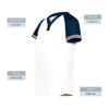 Augusta Sportswear Girls Cutter+ Henley Jersey White/Navy S view 4