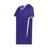 Augusta Sportswear Girls Cutter+ V-Neck Jersey Purple/White M view 1