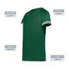 Augusta Sportswear Girls Cutter+ Henley Jersey Dark Green/White M view 4