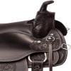 18" Western Horse Barrel Saddle Leather Tack Set Racing Rding SaddleHeadstall Breast Collar Breastplate Reins Black ST-WLS-C102 view 3