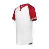 Augusta Sportswear Cutter+ Henley Jersey White/Scarlet L view 1