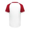 Augusta Sportswear Cutter+ Henley Jersey White/Scarlet L view 3