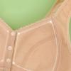 Bras for Women Front Closure Full Figure No Underwire Push Up Plus Size Wireless Back Support Non Padded Wirefree Bra Beige view 3