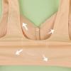 Bras for Women Front Closure Full Figure No Underwire Push Up Plus Size Wireless Back Support Non Padded Wirefree Bra Beige view 4