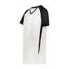 Augusta Sportswear Girls Cutter+ V-Neck Jersey White/Black L