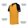 Augusta Sportswear Cutter+ Henley Jersey Gold/Black M view 4
