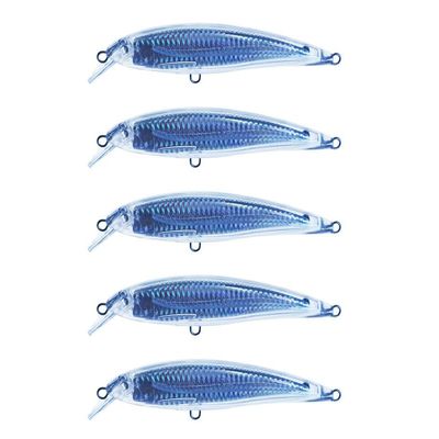 Cuoyuqie 5pcs DIY Lure Blanks Unpainted Fishing Lures,Crankbait Blanks Blank Hard Lures Kit,Walleye Trout Bass Big Minnow Fishing Lures CO76
