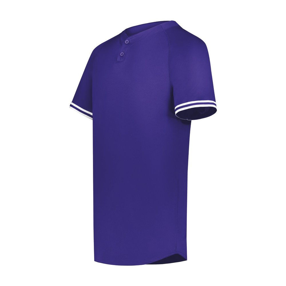 Augusta Sportswear Cutter+ Henley Jersey Purple/White M