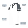 Augusta Sportswear Girls Cutter+ Henley Jersey White/Graphite S view 3