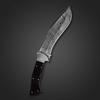 Blade Frenzy Damascus Steel Kukri Knife, Hunting Knife, Camping Knife, Survival Knife, Bushcraft Viking Knife, Black view 2