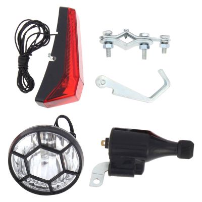Fancyes Dynamo Bike Light Set Friction Generator Simple Installation Waterproof Replacement Universal Safe Eco Friendly Tail Lights, Style B, as described