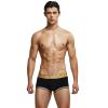 Wayonge Mens Boxers Underwear Mid Waist Tummy Control Pouch Full Cut Mens Boxer Briefs (Large,Black) view 1