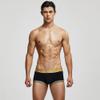 Wayonge Mens Boxers Underwear Mid Waist Tummy Control Pouch Full Cut Mens Boxer Briefs (Large,Black) view 2