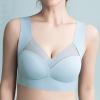 Sports Bras for Women High Support Large Bust Non-Padded Comfortable Push Up Full Coverage Back Support Plus Size Bras Light Blue view 2