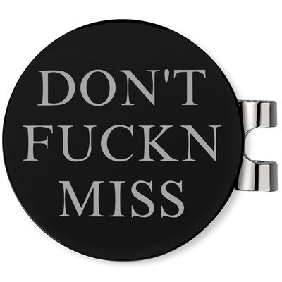 K9King Ultimate Dont FUCKN Miss Ball Marker Magnetic Hat Clip - Premium Golf Accessories Gift Combo Set with Bonus Shooter Golf Ball Marker for Enhanced Golfing Experience | Ideal Gift Ideas