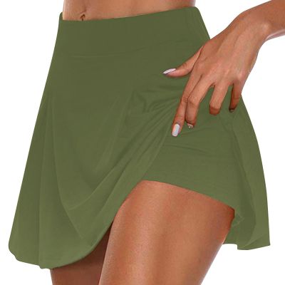 Womens Athletic Tennis Skirts with Shorts Workout High Waist Pleated Golf Active Skirt Sports Running Pockets Skorts