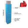 We Pad It Safety Pole Pad  Square Pole Padding Basketball Pole Pads, 1 Thick Closed Cell Foam for Impact Safety, Weatherproof Goal Padding Pole, UV-Resistant Vinyl Cover, Hook/Loop, 6 FT Tall view 2