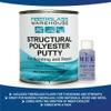 Structural Polyester Putty for Bonding and Repair - Filled with Fiberglass Fibers for Extra Strength. Patching, Filling or Bonding for Automotive and Marine Appliciations. (Quart) view 2