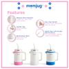 momjug Hydration Water Bottle for Moms 50oz (Without Indicator, White) view 2