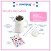 momjug Hydration Water Bottle for Moms 50oz (Without Indicator, White) view 3
