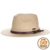 Panama Jack Straw Safari Hat - Vegan Leather Band Matte Toyo, UPF 50+ Sun Protection Tan view 2